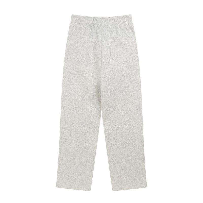 Men Sweatpants Simple Letter Embroidery Casual Straight Trousers Men's Loose Wide Leg Elastic Waist Track Sweatpants