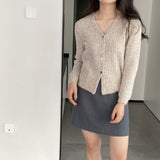 Women Cardigan Sweater Spring Cardigan Coat V-neck Buttons Sweater Coat Y948