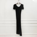 Women Dresses V-neck Slit Dress