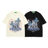 Men T Shirt Angel Graffiti Short Sleeve T-shirt