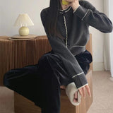Women Knitwear Autumn round Neck Sweaters Cardigan