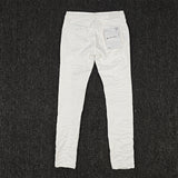 Purple Brand Jeans Slim-Fit Stretch Ripped Vintage White Jeans
