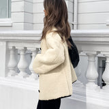 Women Trench Coat Polar Fleece Jacket Autumn and Winter Loose