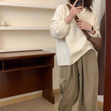 Women Knitwear Autumn and Winter round Neck Knitwear Loose Sweater