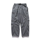 Men Sweatpants Loose Multi-Pocket Pleated Wide Leg Casual Trousers