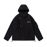 Men Jacket Coat Outdoor Shell Jacket Men's Ins Loose Sports Jacket Windproof Water Hooded Jacket