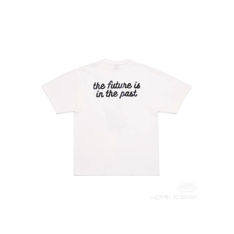 Men T-shirts Printed Slub Cotton Loose Casual Short Sleeve T-Shirt