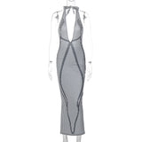 Women Dresses Spring Sexy V-neck Backless Dress