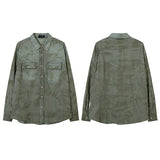 Unisex Vintage Shirt with Vertical Stripes