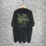 Amiri T-shirt Washed and Worn Retro Short Sleeve T-shirt