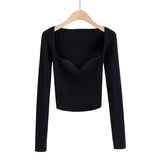 Women Sweater Knitwear Autumn Long Sleeve off-Shoulder Knitwear Pullover Top