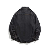 Unisex Shirts Autumn Washed Denim Shirt