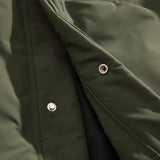 Unisex Winter Cotton Coat Lapel down Jacket Retro Loose Velvet down Jacket