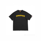 Men T-shirts Letter Print Short Sleeve Bamboo Cotton Loose