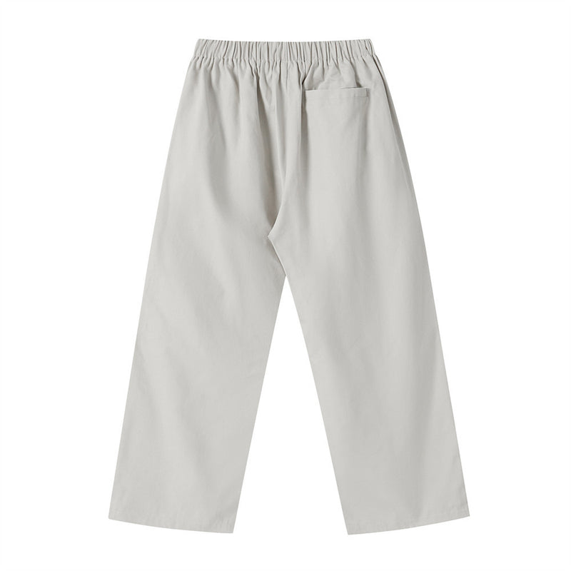 Men Sweatpants Casual Pants Men's Pleated Knee Loose Straight Sports Trousers