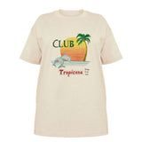 Retro Oversized Tropical Beach T-Shirts Summer Short Sleeve