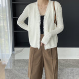 Women Cardigan Sweater Autumn Knitted Coat Vintage Tassel Sweater Coat Knitted Cardigan 8t8261