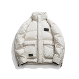 Unisex Winter Cotton Coat Three-Dimensional Pocket Decoration Stand-up Collar down Jacket