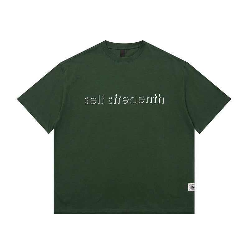Men T Shirt Summer Letter Print round Neck Short Sleeve T-shirt for Men and Women