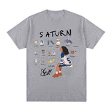 SZA Saturn T-shirts Men Women Fashion Hip Hop Harajuku T-shirt
