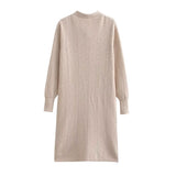 Women Sweater Knitwear Woolen Skirt Female Autumn and Winter Loose Knitted Dress