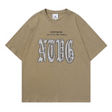 Men T Shirt Gothic Letter Dark Printed Short Sleeve T-shirt