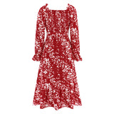 Women Date Dress Sexy Backless Snowflake Dress