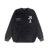 Amiri Long-Sleeved Shirt Horn Skull Vintage Distressed Long Sleeve T-shirt