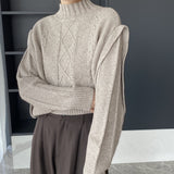 Women Winter Knitted Sweater Autumn and Winter Knitting Top Loose Casual Sweater Coat 8t8265