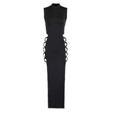 Women Dresses Knitted Tied Dress Spring Sexy Backless Dress