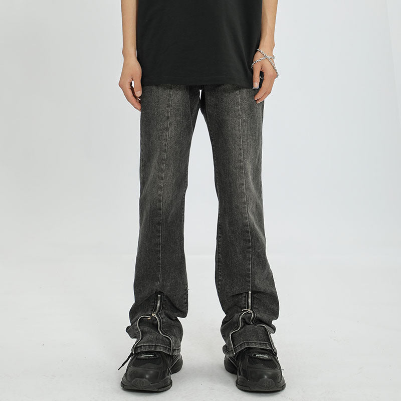 Men Jeans Vintage Washed Straight Jeans