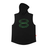 Men Vest Vintage Men's Hooded Tank Top Sleeveless T-shirt Men's