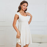 Women Dress U-Neck Backless Sexy Dress