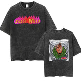 Rapper JUICE WRLD Graphic T-Shirt Men's Hip Hop Vintage Washed