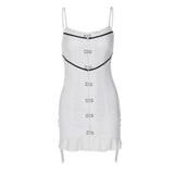 Women Dresses Sexy Sling Dress Short Skirt Hip Skirt (Zns0409)