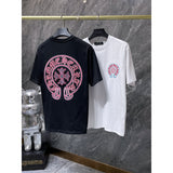 Ch hip-hop t shirts high version american ch short-sleeved horseshoe sanskrit cross embroider short-sleeved casualeasiest for match high street