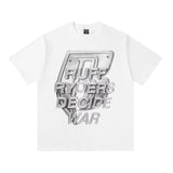 saint m t shirts s.m metallic letter graphic crew neck short sleeve tee