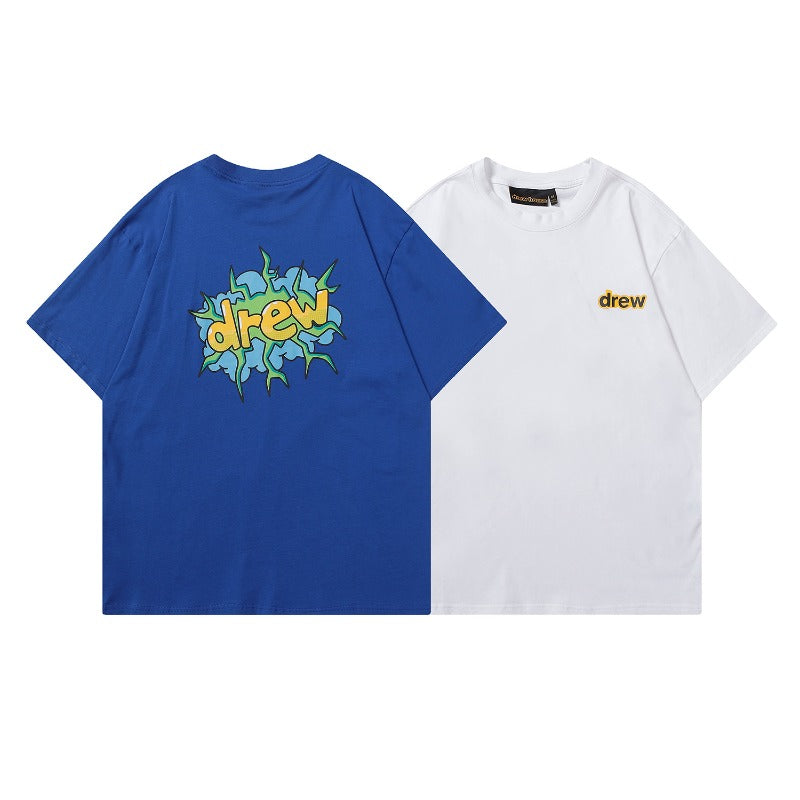 Drew house tshirt r streetwear brand d@ew creative letter graphic short sleeve wholesale single piece