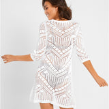 Women Knit Beach Cover Knitted Hollow out Beach Cover-up