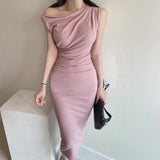 Women Dresses Summer Dress Sheath Slim Fit Long Dress