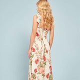 Robe Bridgerton Printed Suspenders Mid-Length Dress