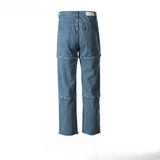 MIJKO Men's Vintage Pants MIJKO Men's Women's Autumn and Winter Zipper Pants Jeans