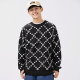 Unisex Sweater Winter Woven Plaid Sweater