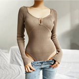 Women Sweater Knitwear Zipper U Collar Sweater Female Fall/Winter Romper Sweater