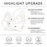 Full figure bra - wireless lace lightly lined