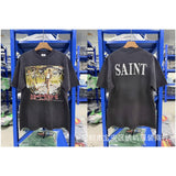 saint m t shirts s.m cartoon print crew neck pullover short sleeve top
