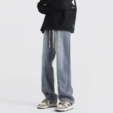Men Jeans Summer Oversize Straight Loose Wide-Leg Pants