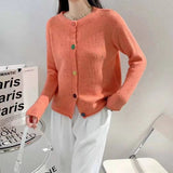 Women Knitted Cardigan Spring Loose Knitted Cardigan Top