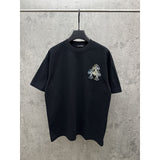Ch hip-hop t shirts american ch short-sleeved colorful hollow stereoembroider high street casual trendyeasiest for match