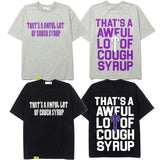 Hip-hop t-shirts, american niche purple letter oversized short sleeve tee, couple's high street summer top, half sleeve t-shirt